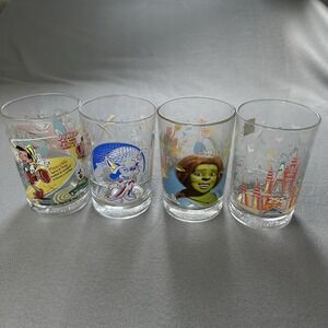 McDonald's Walt Disney World 100 Years of Magic Glass Cups SET OF 4